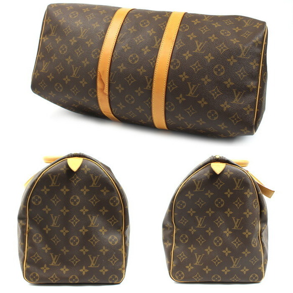 LOUIS VUITTON Keepall Boston Bag Monogram Brown